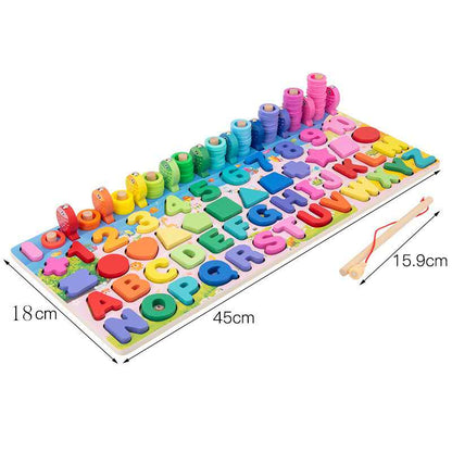 Wooden Toys Montessori for Kids Montessori Board Math Fishing Montessori Toys wooden educational toys for baby 1 2 3 Years Old