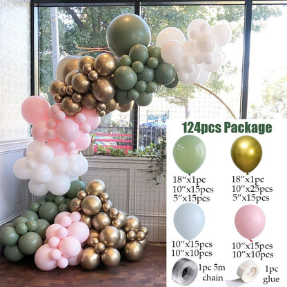 Animal Printed Balloon Arch Kit Jungle Safari Green Latex Balloons Wild One Birthday Wedding Baby Shower Party Decor Supplies