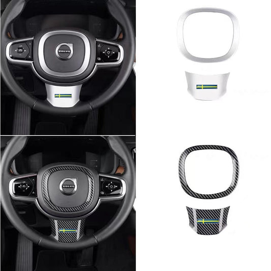 Steering Wheel Frame Decoration Cover Trim For Volvo S90 v90 xc90 v60 s60 xc60 V60CC V90CC Car interior accessories