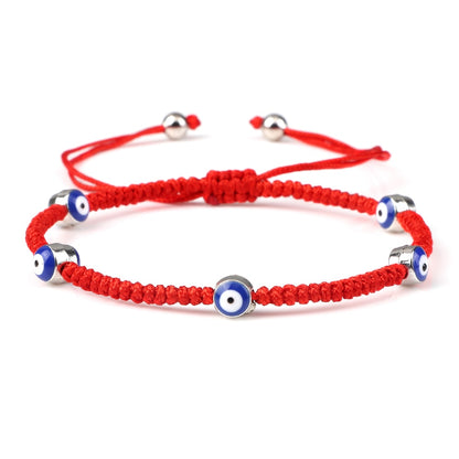 New Evil Eye Braided Bracelet Lucky Red Black Color Thread Couple Chain Handmade Prayer Bangles Pulsera Jewelry Gift for Friend