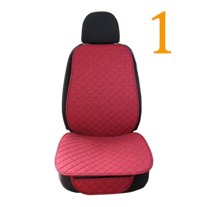 Universal Car Seat Cover Protector Linen Front Rear Back Flax Automobile Cushion Pad Mat Backrest Auto Car Accessori Interior