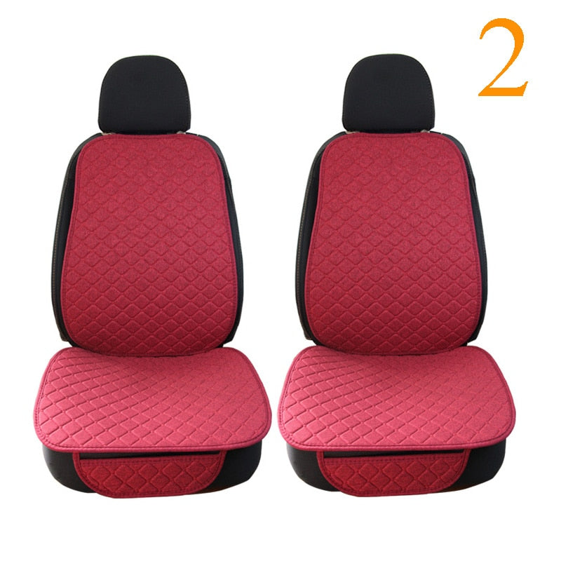 Universal Car Seat Cover Protector Linen Front Rear Back Flax Automobile Cushion Pad Mat Backrest Auto Car Accessori Interior