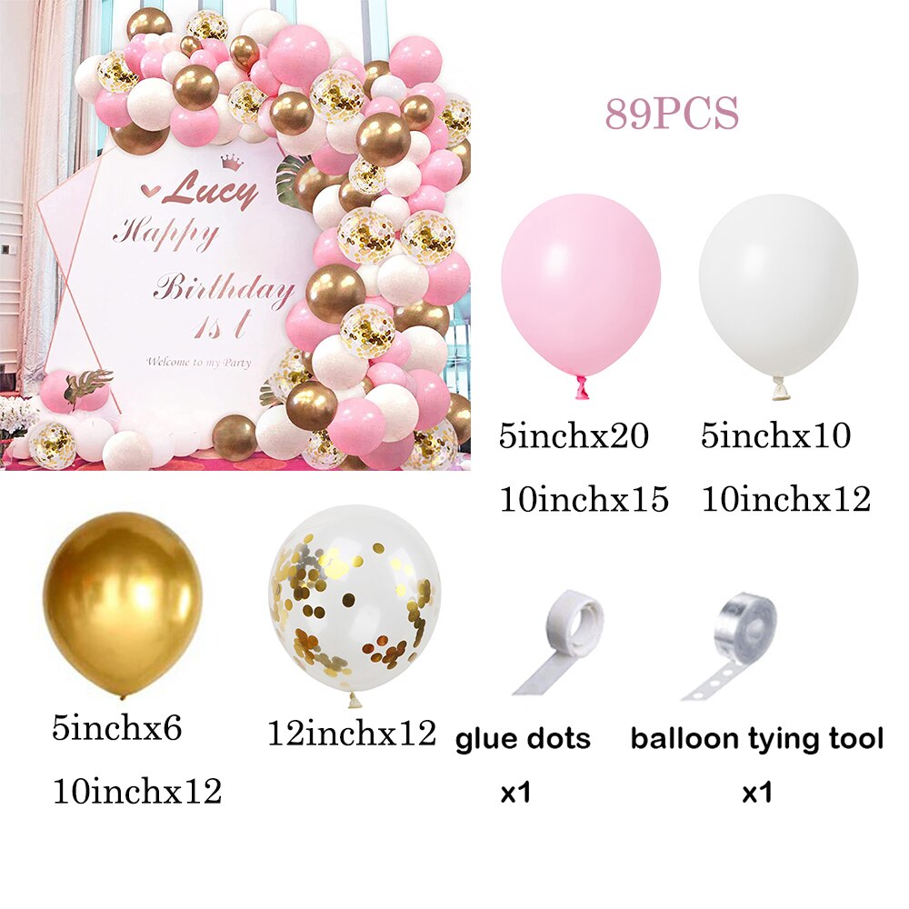 Pastel Pink Blue Balloons Arch Garland Kit Boys Girls Gender Reveal Baby Shower Ballon Decorations Birthday Party Decor Globos