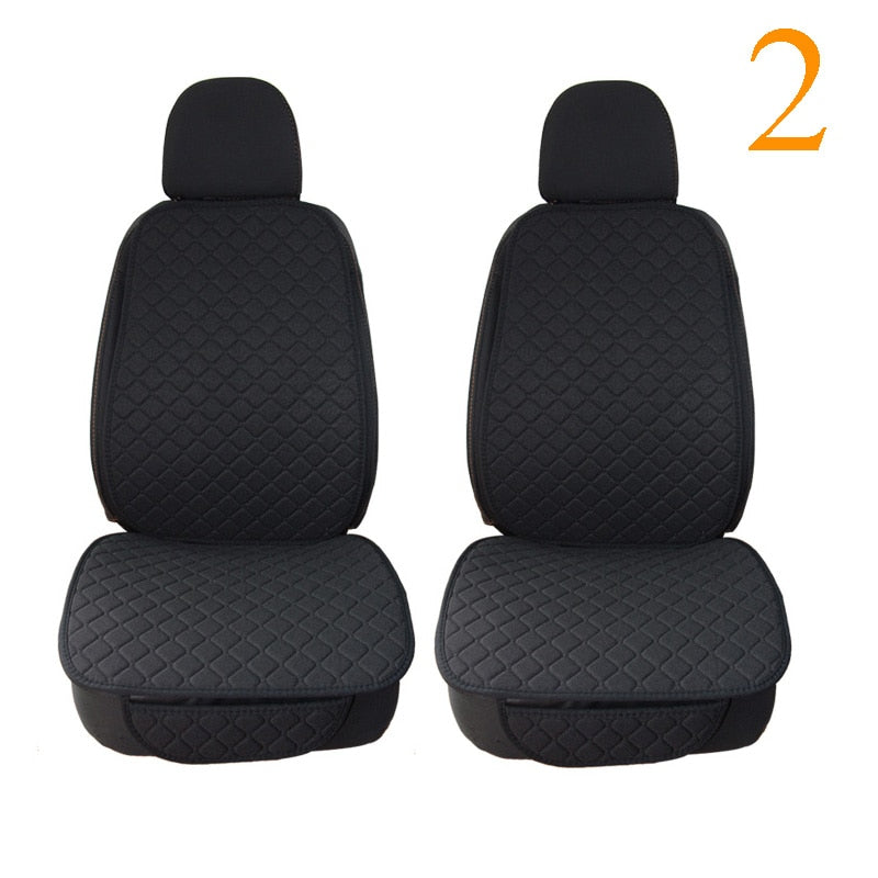 Universal Car Seat Cover Protector Linen Front Rear Back Flax Automobile Cushion Pad Mat Backrest Auto Car Accessori Interior