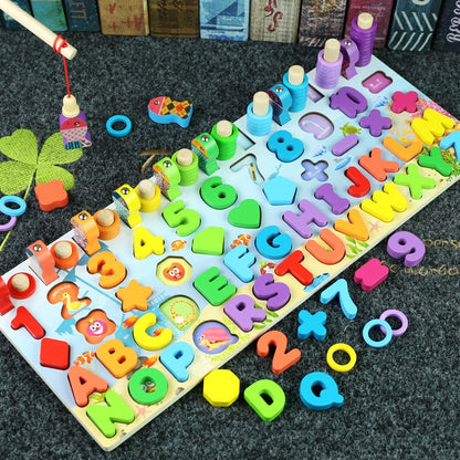 Wooden Toys Montessori for Kids Montessori Board Math Fishing Montessori Toys wooden educational toys for baby 1 2 3 Years Old