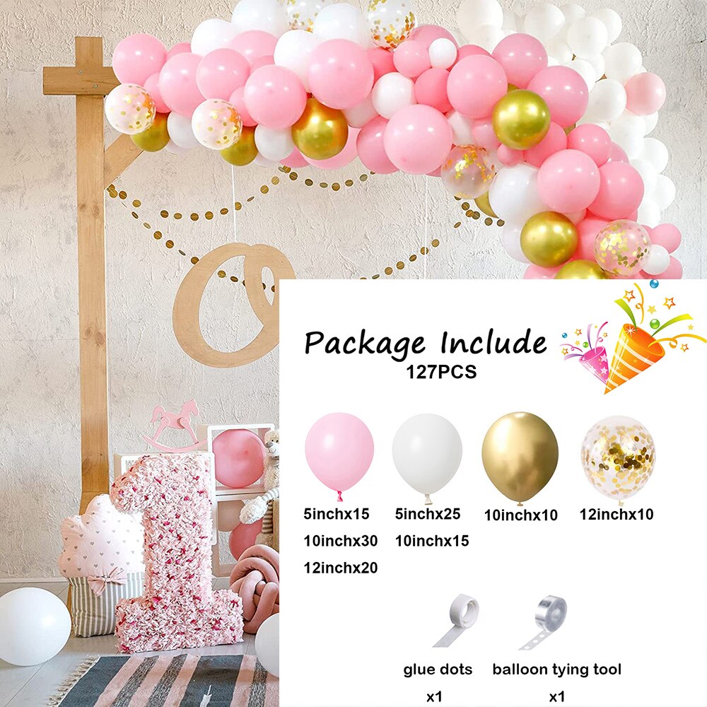 Pastel Pink Blue Balloons Arch Garland Kit Boys Girls Gender Reveal Baby Shower Ballon Decorations Birthday Party Decor Globos