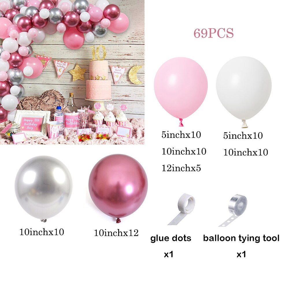 Pastel Pink Blue Balloons Arch Garland Kit Boys Girls Gender Reveal Baby Shower Ballon Decorations Birthday Party Decor Globos