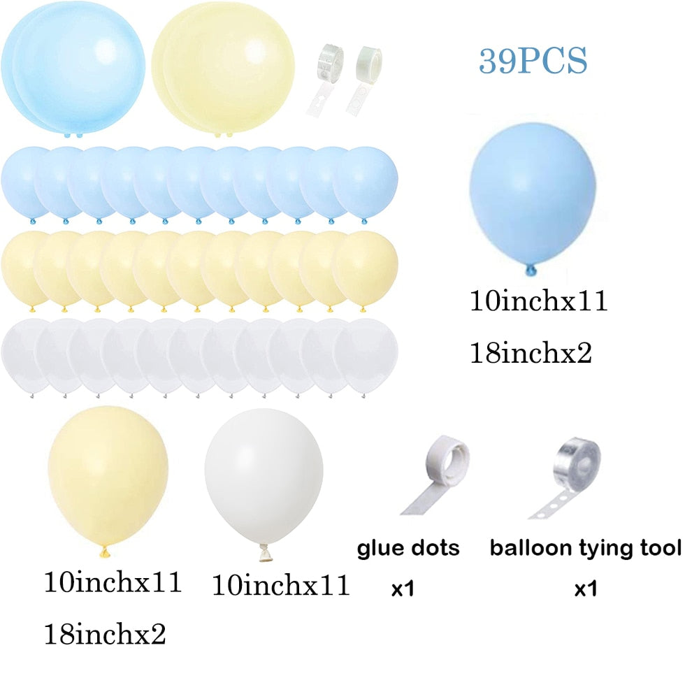 Pastel Pink Blue Balloons Arch Garland Kit Boys Girls Gender Reveal Baby Shower Ballon Decorations Birthday Party Decor Globos