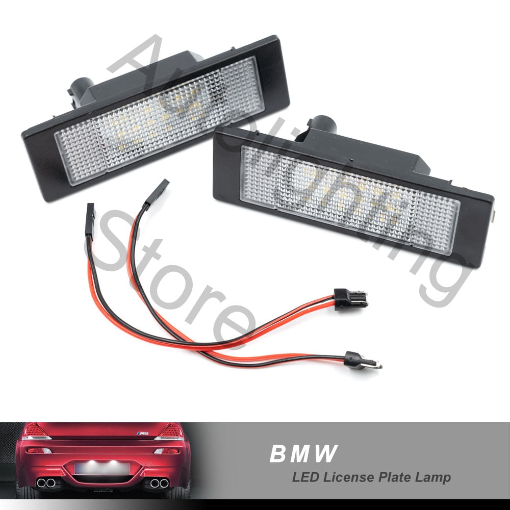 2XCar License Number Plate LED Light for BMW E81 E87 E63 E64 E89 Z4 F20 F21 MINI R55 R60 R61 Fiat Light Source CANBUS Trunk Lamp