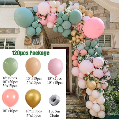 Animal Printed Balloon Arch Kit Jungle Safari Green Latex Balloons Wild One Birthday Wedding Baby Shower Party Decor Supplies