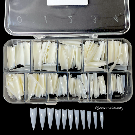 U.S.N - Natural Stiletto Nail Tips (Box of 540 pcs)