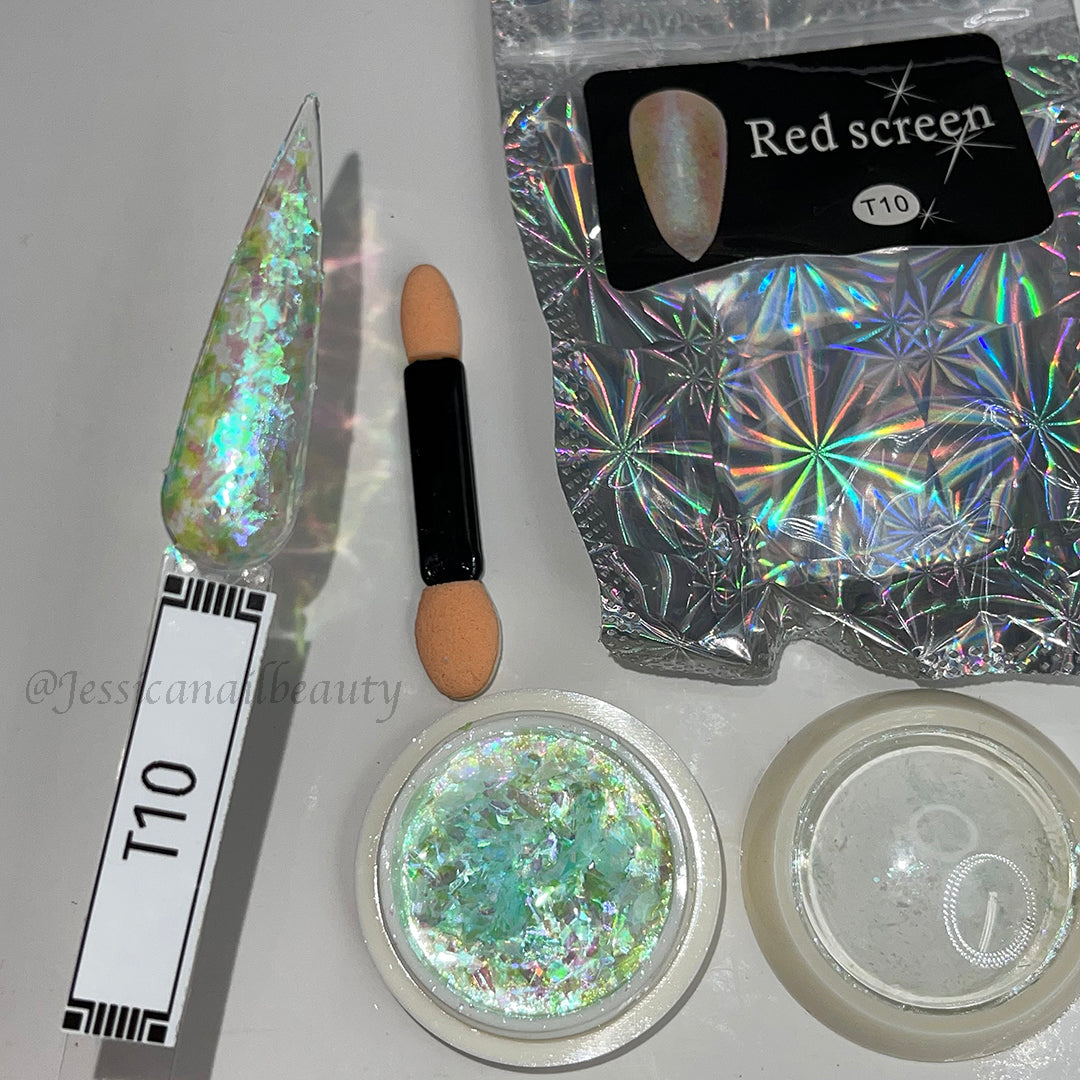 Nail Flakes - Iridescent Aurora (3g) #T10