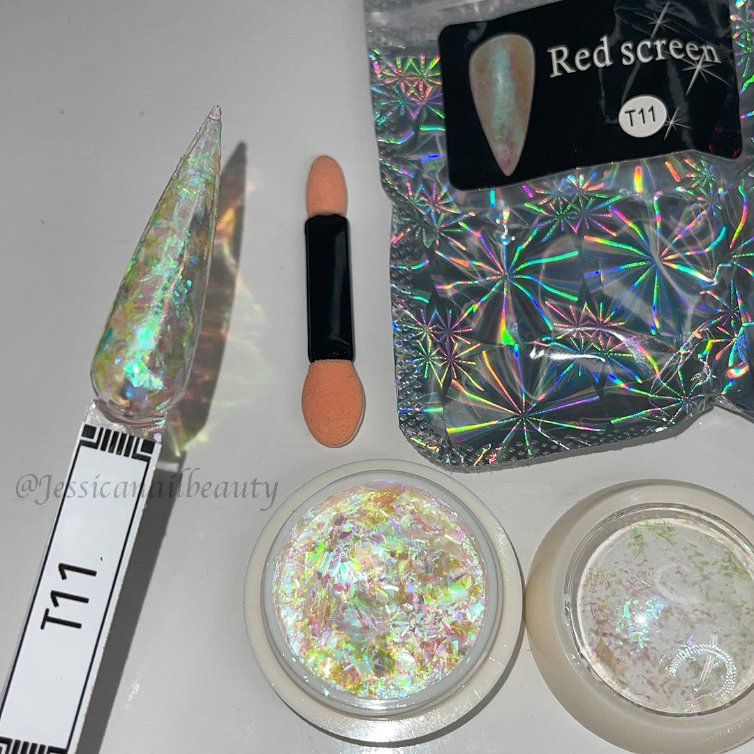 Nail Flakes - Iridescent Aurora (3g) #T11