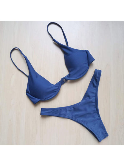 S - XL V-bar Underwired Bikini Female Swimsuit Women Swimwear Two-piece V shape Wire Bikini set Bather Bathing Suit Swim V439