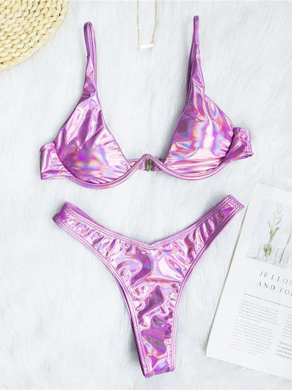 S - XL V-bar Underwired Bikini Female Swimsuit Women Swimwear Two-piece V shape Wire Bikini set Bather Bathing Suit Swim V439