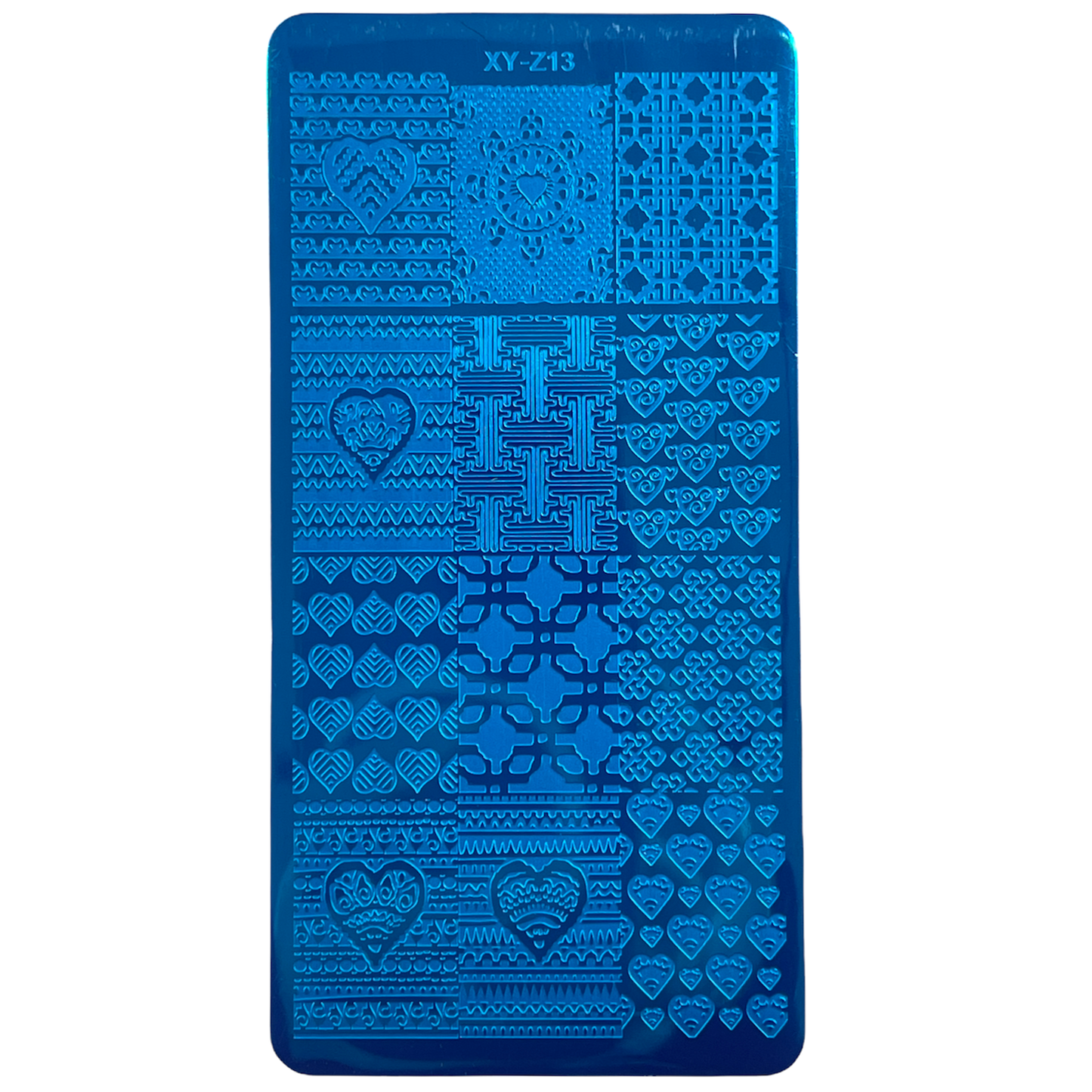 Nail Stamping Plate - HEART XYZ13 (12grids)