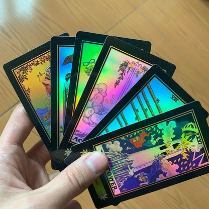 78 PCS/Set Holographic Board Game Shine Waite Tarot Cards Game English Edition Tarot Board Game