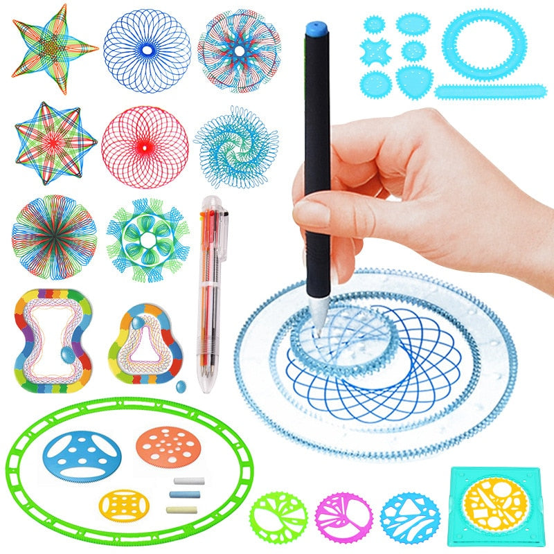 Multi-function Painting Puzzle Spirograph Geometric Ruler Drafting Tools For Students Drawing Toys Children Learning Art Tool