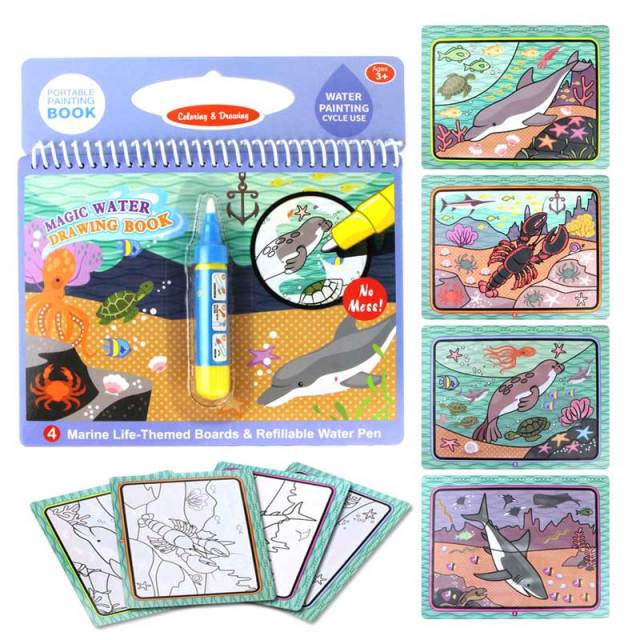 Magic Water Drawing Books Coloring Books Doodle & Magic Pen Painting Drawing Board Children DIY Painting Toys Birthday Gifts