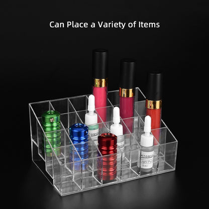 Tattoo Ink Display Stand Holder Empty Rack Acrylic Clear Cosmetic Storage Tattoo Supplies Lipsticks Manicure Tool Organizer Storage