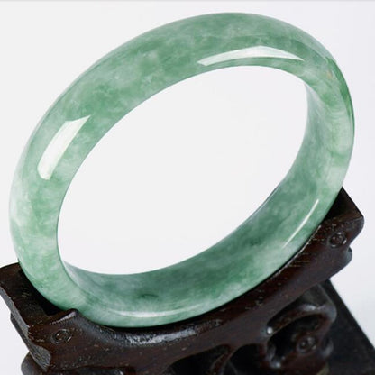 Jadery 100% Grade A Natural Emerald Jade Bangle Women Handmade Carved Gemstone Bracelets & Bangles Party Fine Jewelry