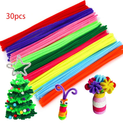 30/50/100pcs Multicolor Chenille Stems Pipe Cleaners Handmade Diy Art Crafts Material Kids Creativity Handicraft Children Toys