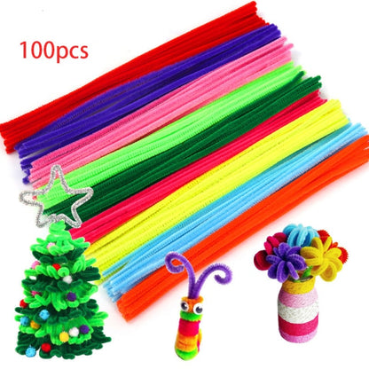 30/50/100pcs Multicolor Chenille Stems Pipe Cleaners Handmade Diy Art Crafts Material Kids Creativity Handicraft Children Toys