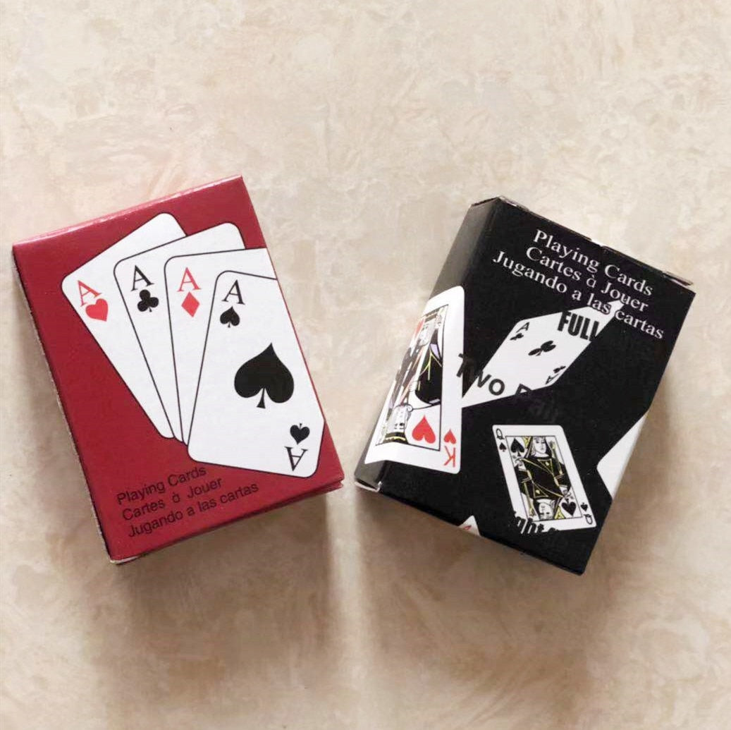 1 piece Mini Cute Poker Cards Playing Game Creative Child Gift Outdoor Climbing Travel Accessories 5.3*3.8cm