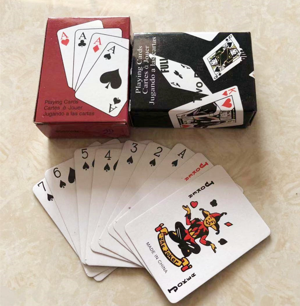 1 piece Mini Cute Poker Cards Playing Game Creative Child Gift Outdoor Climbing Travel Accessories 5.3*3.8cm