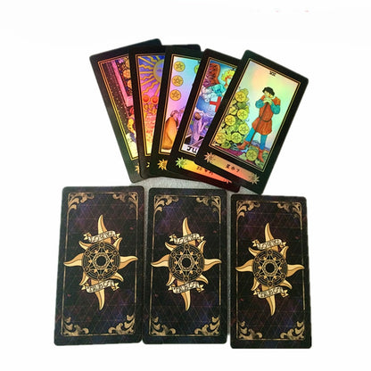 78 PCS/Set Holographic Board Game Shine Waite Tarot Cards Game English Edition Tarot Board Game