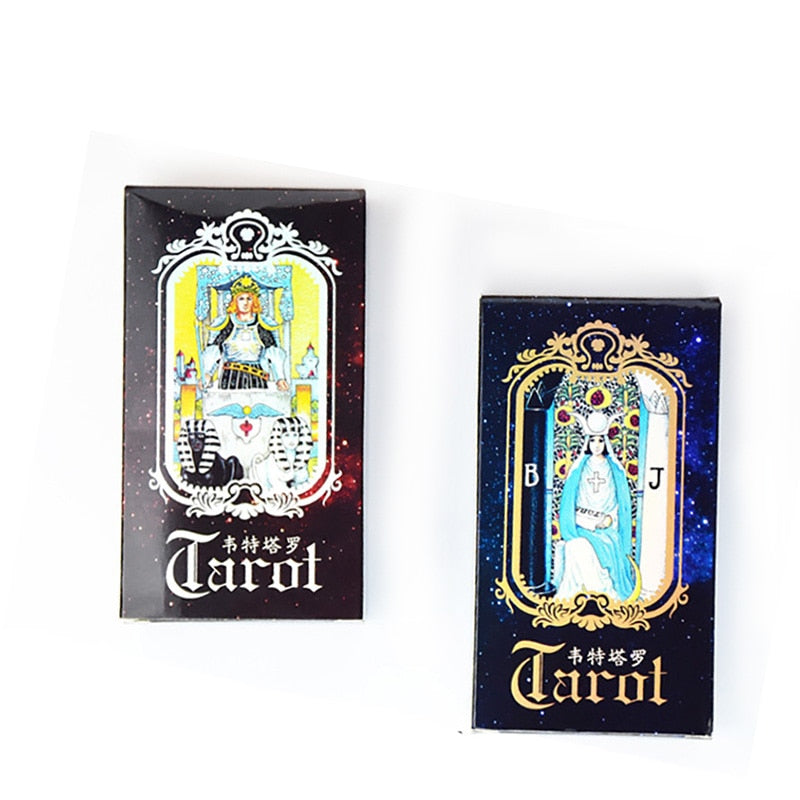 78 PCS/Set Holographic Board Game Shine Waite Tarot Cards Game  English Edition Tarot Board Game