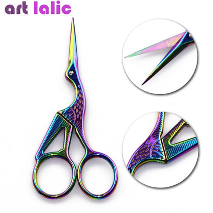 1PC Classic Chameleon Crane Bird Scissors Durable Stainless Steel Manicure Cutter Remover Scissor Nail Cuticle Styling Tool