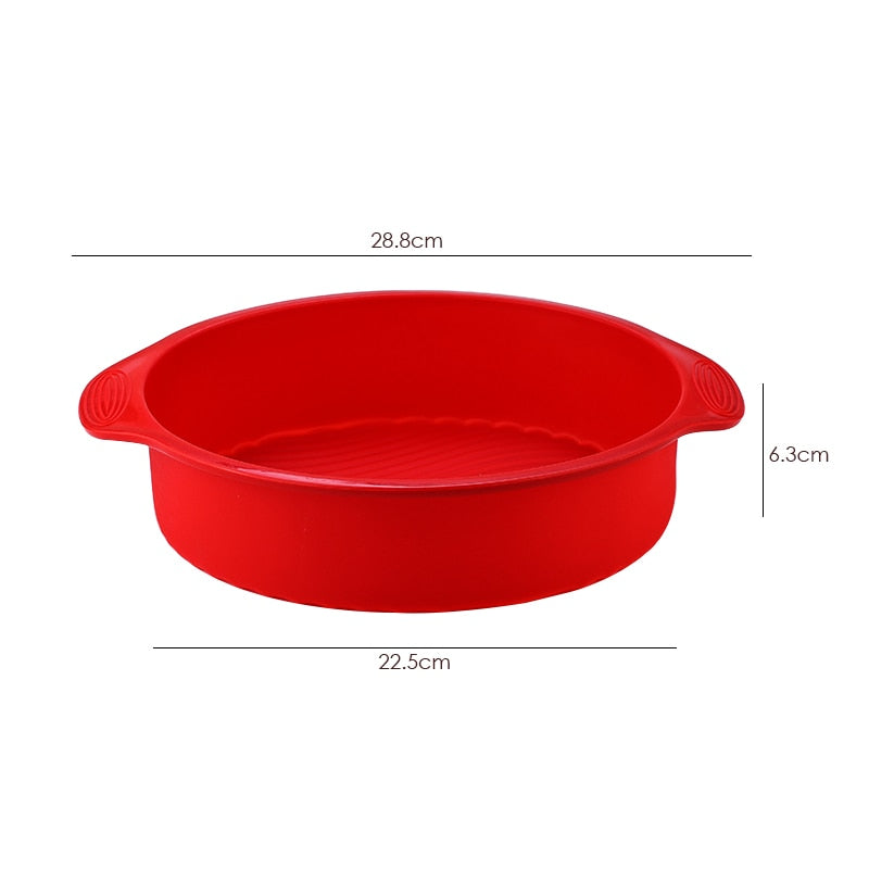 Silicone Round Food Grade Non Stick Cake Bakeware 3D Cake Mold Baking Tool Loaf Bread Tray Birthday Cake Dessert Pan Tools