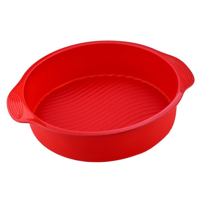 Silicone Round Food Grade Non Stick Cake Bakeware 3D Cake Mold Baking Tool Loaf Bread Tray Birthday Cake Dessert Pan Tools