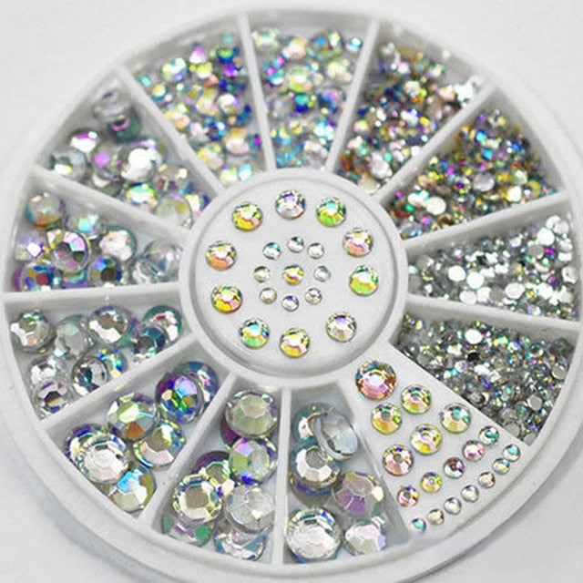 2mm/3mm/4mm/5mm AB Acrylic Diamond Nail Glitter Nail Rhinestones Crystal DIY Nail art decorations Manicure tools Accessories