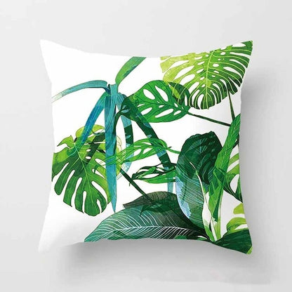 Tropical Plants Pattern Decorative Cushions Pillowcase Polyester Cushion Cover Throw Pillow Sofa Decoration Pillowcover 40506