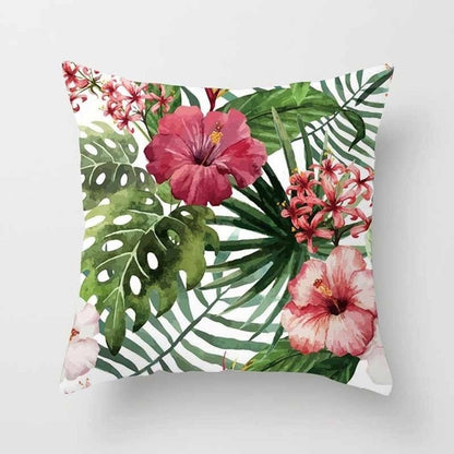 Tropical Plants Pattern Decorative Cushions Pillowcase Polyester Cushion Cover Throw Pillow Sofa Decoration Pillowcover 40506