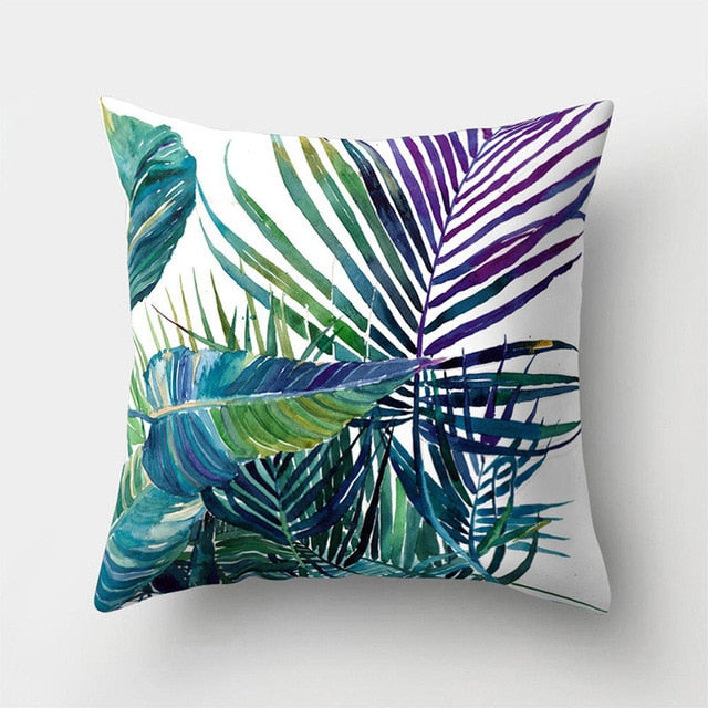 Tropical Plants Pattern Decorative Cushions Pillowcase Polyester Cushion Cover Throw Pillow Sofa Decoration Pillowcover 40506