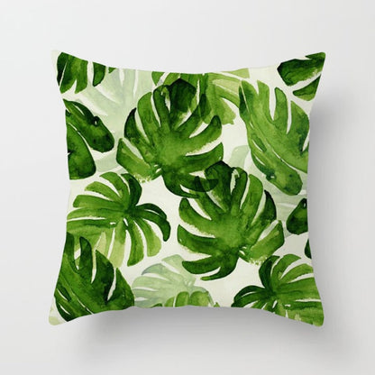 Tropical Plants Pattern Decorative Cushions Pillowcase Polyester Cushion Cover Throw Pillow Sofa Decoration Pillowcover 40506