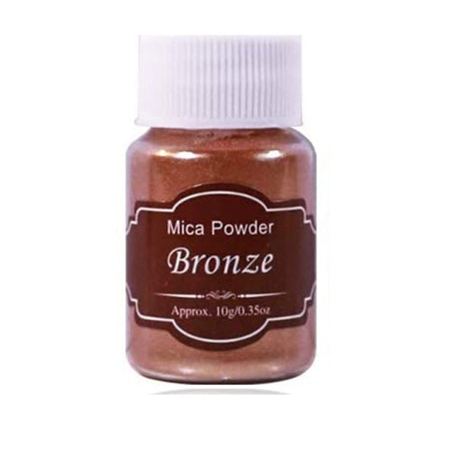 Pearl Mica Powder Epoxy Resin Dye 14 Colors Powder Pigments for DIY Arts, Crafts , Paint, Nail Polish, Soap Making, Coloring Mix