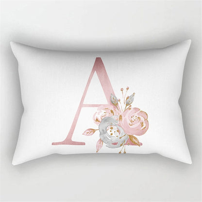 Pink Letter Cushion Cover 30x50 Polyester Pillowcase Sofa Cushions Decorative Throw Pillows Cover Home Decoration Pillowcover