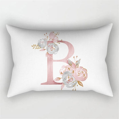 Pink Letter Cushion Cover 30x50 Polyester Pillowcase Sofa Cushions Decorative Throw Pillows Cover Home Decoration Pillowcover