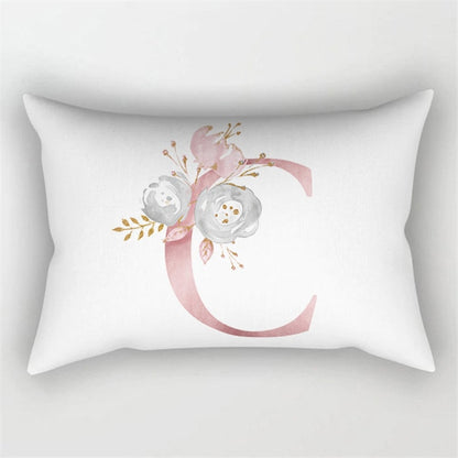 Pink Letter Cushion Cover 30x50 Polyester Pillowcase Sofa Cushions Decorative Throw Pillows Cover Home Decoration Pillowcover