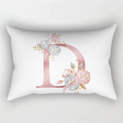 Pink Letter Cushion Cover 30x50 Polyester Pillowcase Sofa Cushions Decorative Throw Pillows Cover Home Decoration Pillowcover