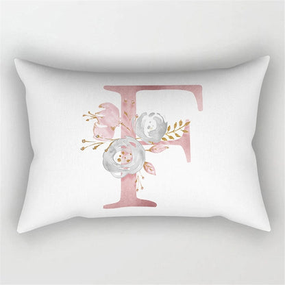 Pink Letter Cushion Cover 30x50 Polyester Pillowcase Sofa Cushions Decorative Throw Pillows Cover Home Decoration Pillowcover