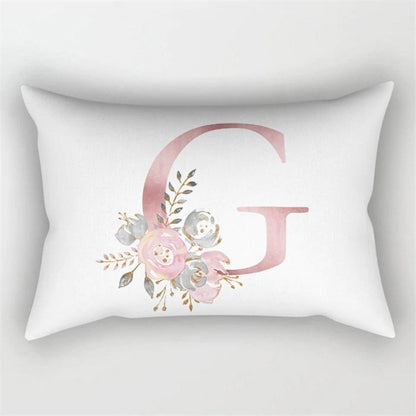 Pink Letter Cushion Cover 30x50 Polyester Pillowcase Sofa Cushions Decorative Throw Pillows Cover Home Decoration Pillowcover