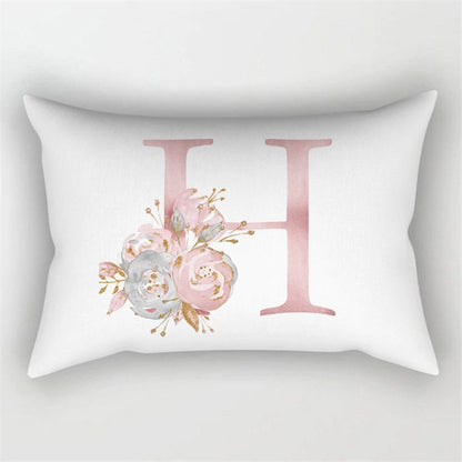 Pink Letter Cushion Cover 30x50 Polyester Pillowcase Sofa Cushions Decorative Throw Pillows Cover Home Decoration Pillowcover