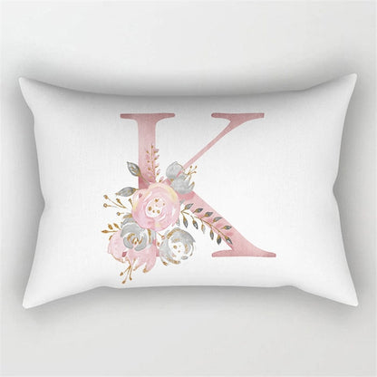 Pink Letter Cushion Cover 30x50 Polyester Pillowcase Sofa Cushions Decorative Throw Pillows Cover Home Decoration Pillowcover