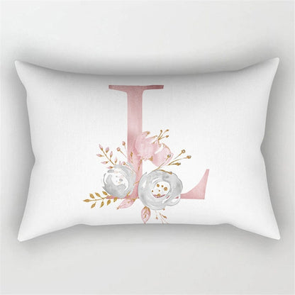 Pink Letter Cushion Cover 30x50 Polyester Pillowcase Sofa Cushions Decorative Throw Pillows Cover Home Decoration Pillowcover