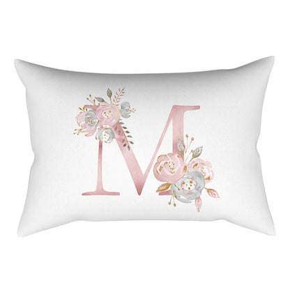 Pink Letter Cushion Cover 30x50 Polyester Pillowcase Sofa Cushions Decorative Throw Pillows Cover Home Decoration Pillowcover